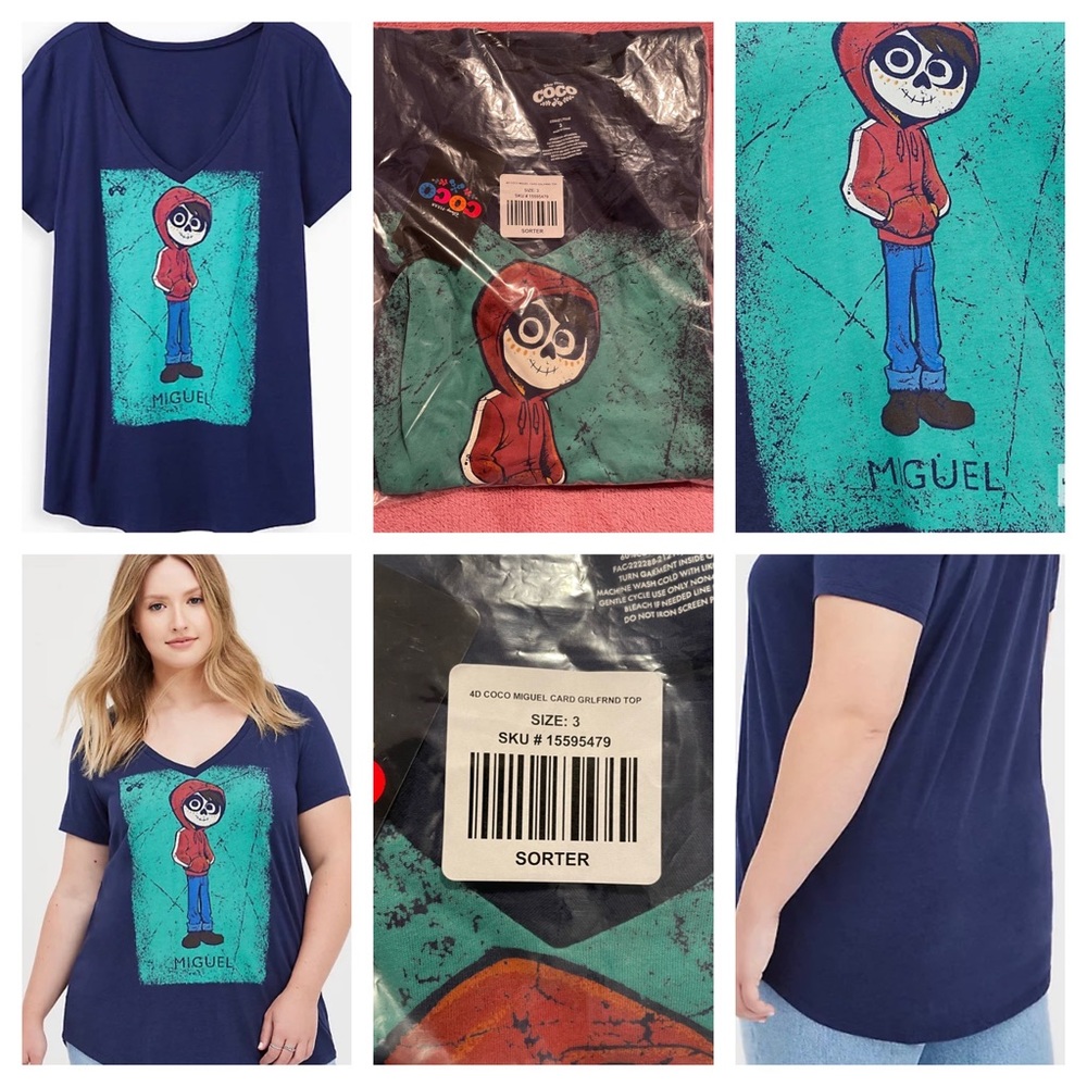 NWT Torrid Disney Coco T Shirt size 3